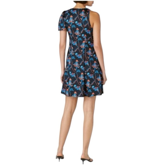 Thakoon Collective Floral Print Sleeveless A-Line  Shift Dress - Black - Size 6 - Picture 7 of 12